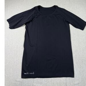 Mil-Tec Men L XL Black Short Sleeve T Shirt Tactical Casual Gorpcore Outdoor
